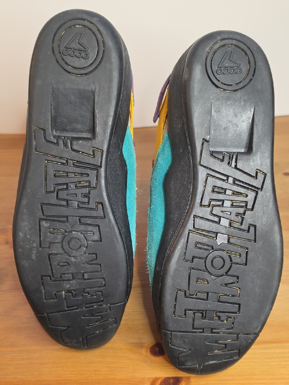 Vintage 1990s Rollerblade Metroblade multicolor suede Inline Skate Shoes - Rare - Picture 6 of 6